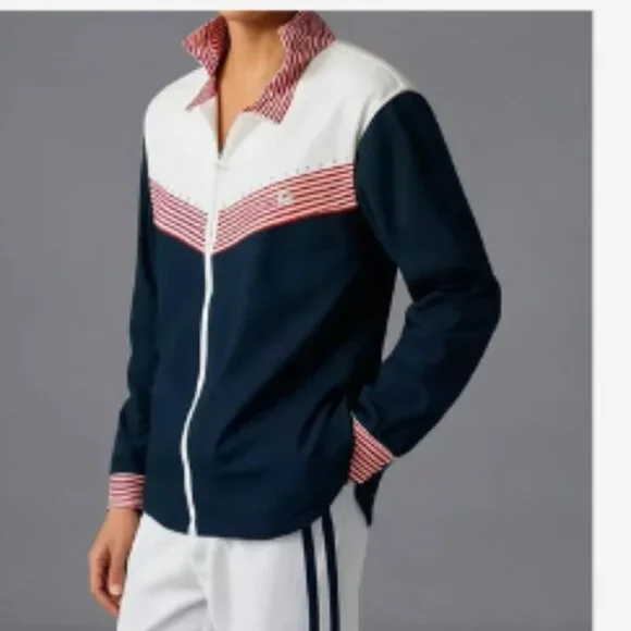 D&D Lifestyles Top Jacket Women Size LP Full Zip W/Pockets Rhinestones Patriotic - Picture 2 of 5